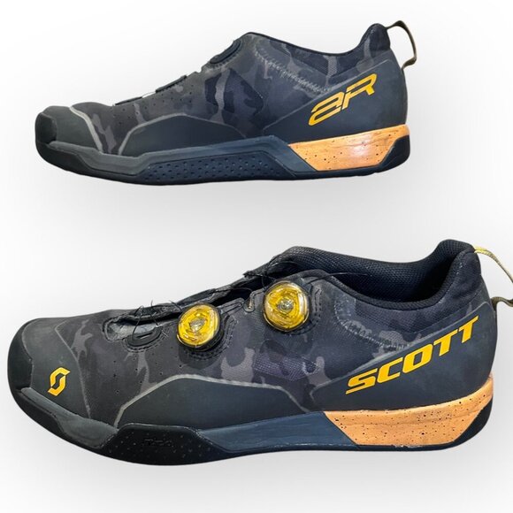 Scott Biking MTB AR Boa Clip Cycling Shoes Black Camouflage Design Size Mens 11 - Picture 1 of 16